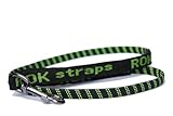 ROK straps ROK00381 Stretch Hundeleine, Long M Strap, schwarz mit grün
