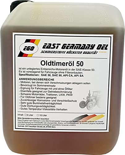 East Germany OIL Oldtimeröl 50 im 5 Liter Kanister