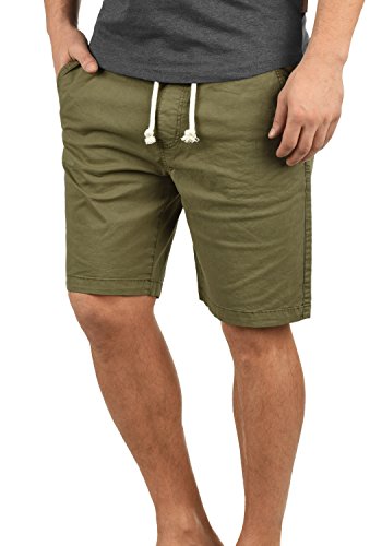 Indicode Abbey Herren Chino Shorts Bermuda Kurze Hose aus Stretch-Material Regular Fit, Größe:3XL, Farbe:Army (600)