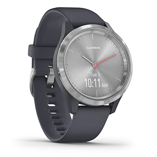 Garmin vívomove 3S – schlanke, stilvolle Hybrid-Smartwatch mit analogen Zeigern & OLED-Display für schmale Handgelenke, Sport-Apps & Fitness-/Gesundheitsdaten (Zertifiziert und Generalüberholt)