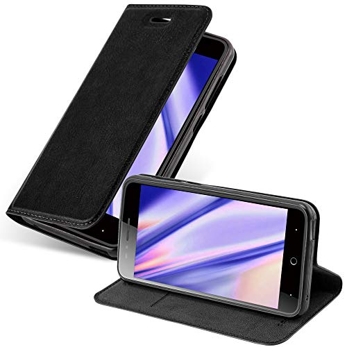 Cadorabo Hülle kompatibel mit ZTE Blade A612 aus Premium Kunst Leder Flip Klappbare Stoßfeste Magnetische [Standfunktion] [Kartenfächern] Cover Hülle für ZTE Blade A612 Tasche in Schwarz