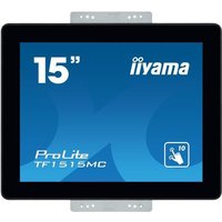 iiyama ProLite TF1515MC-B2 - LED-Monitor - 38.1 cm (15) (15 sichtbar) - offener Rahmen - Touchscreen - 1024 x 768 - TN - 350 cd/m² - 800:1 - 8 ms - HDMI, VGA, DisplayPort - Schwarz