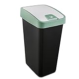 keeeper Premium Abfallbehälter mit Flip-Deckel, Soft Touch, 45 l, Magne, Nordic Green