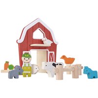 Plan Toys Spielwelt FARM 14-teilig aus Holz