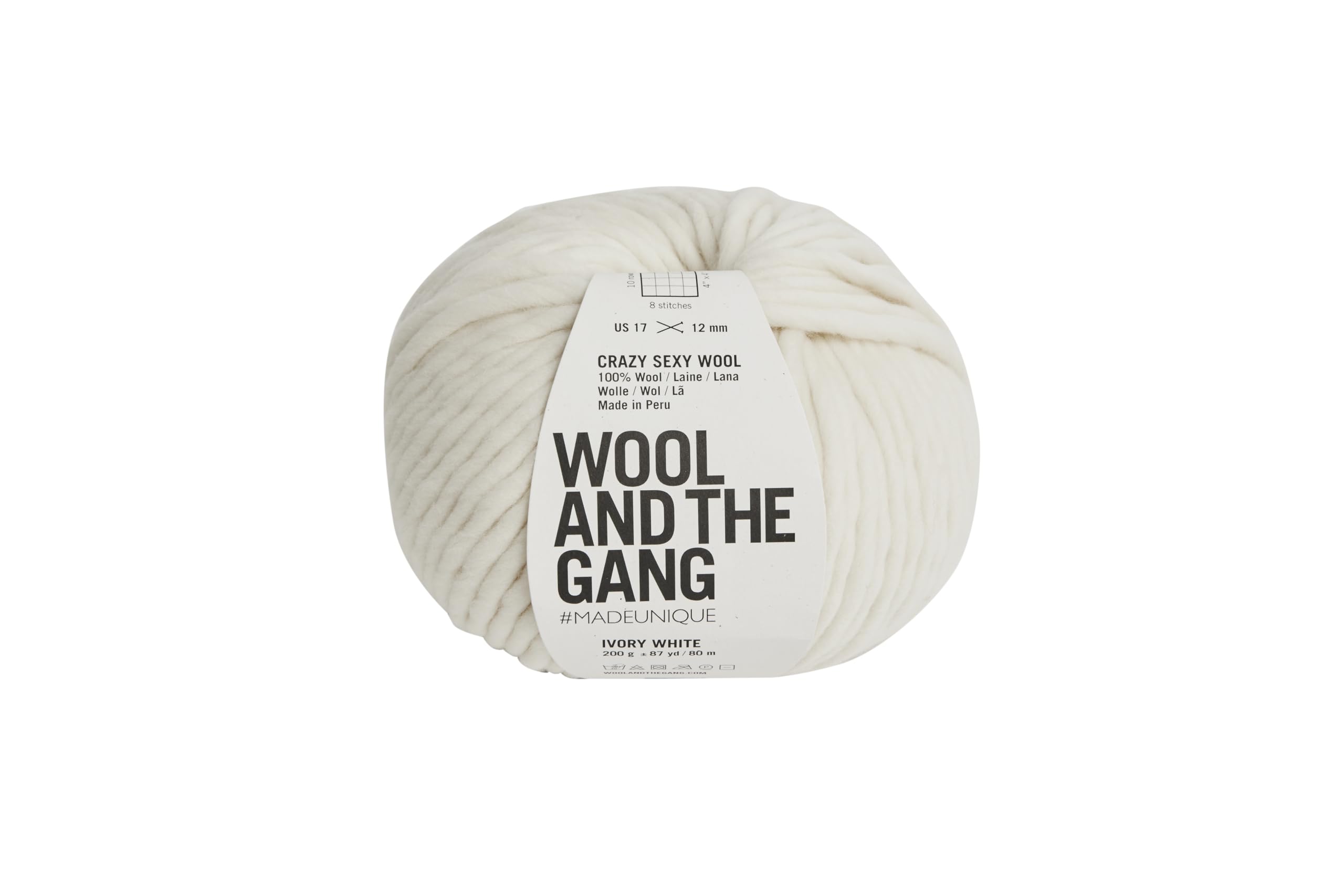 Wool and the Gang Crazy Sexy Wool Ivory White (044), 200g