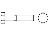 DIN 931 10.9 Sechskantschrauben mit Schaft - Abmessung: M18x70 (25 Stück)
