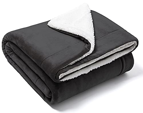 Decke Sofa Kuscheldecke 160x210 cm - Warm Sherpa Sofaüberwurf Decke - Dicke Sofadecke Couchdecke Oeko-TEX® Zertifiziert - Flauschige Wohndecke für Couch - Schwarz