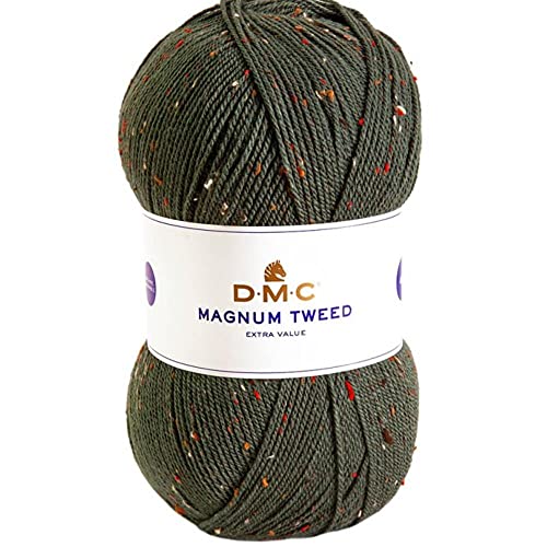 DMC - Magnum Tweed Just Knitting - mit Tweed-Effekt | Strick- und Häkelnadelgröße 5 mm | 400 g - 840 m - 14 Farben