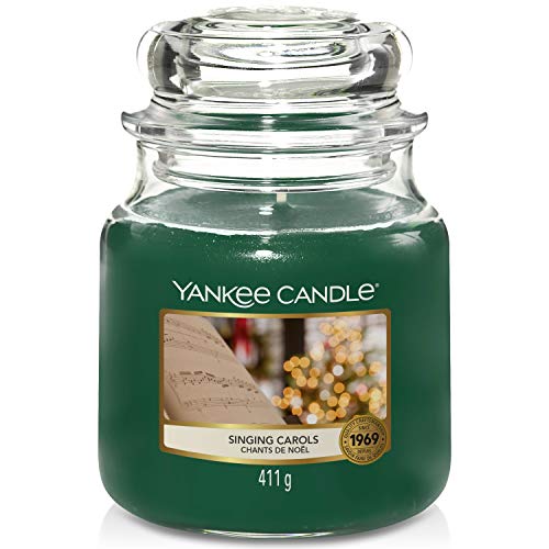 Yankee Candle Duftkerze im Glas (mittel) | Singing Carols | Brenndauer bis zu 75 Stunden