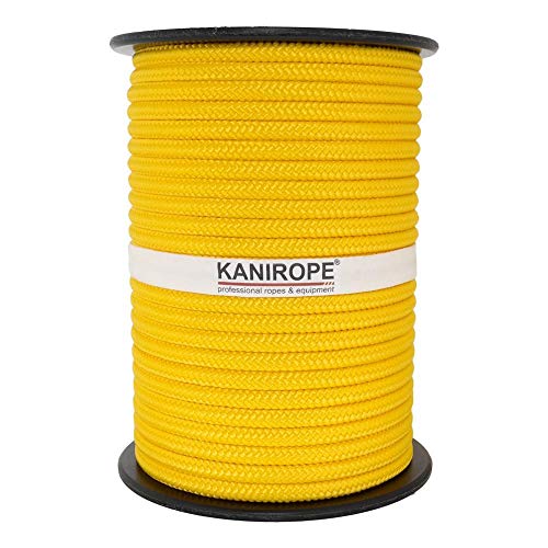 Kanirope® PP Seil Polypropylenseil MULTIBRAID 6mm 100m Farbe Kanariengelb (0120) 16x geflochten
