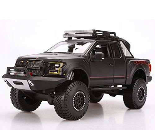 NEW 1:24 W/B MAISTO OFF-ROAD KINGS COLLECTION - BLACK 2017 FORD F-150 RAPTOR Diecast Model Car By Maisto by Maisto
