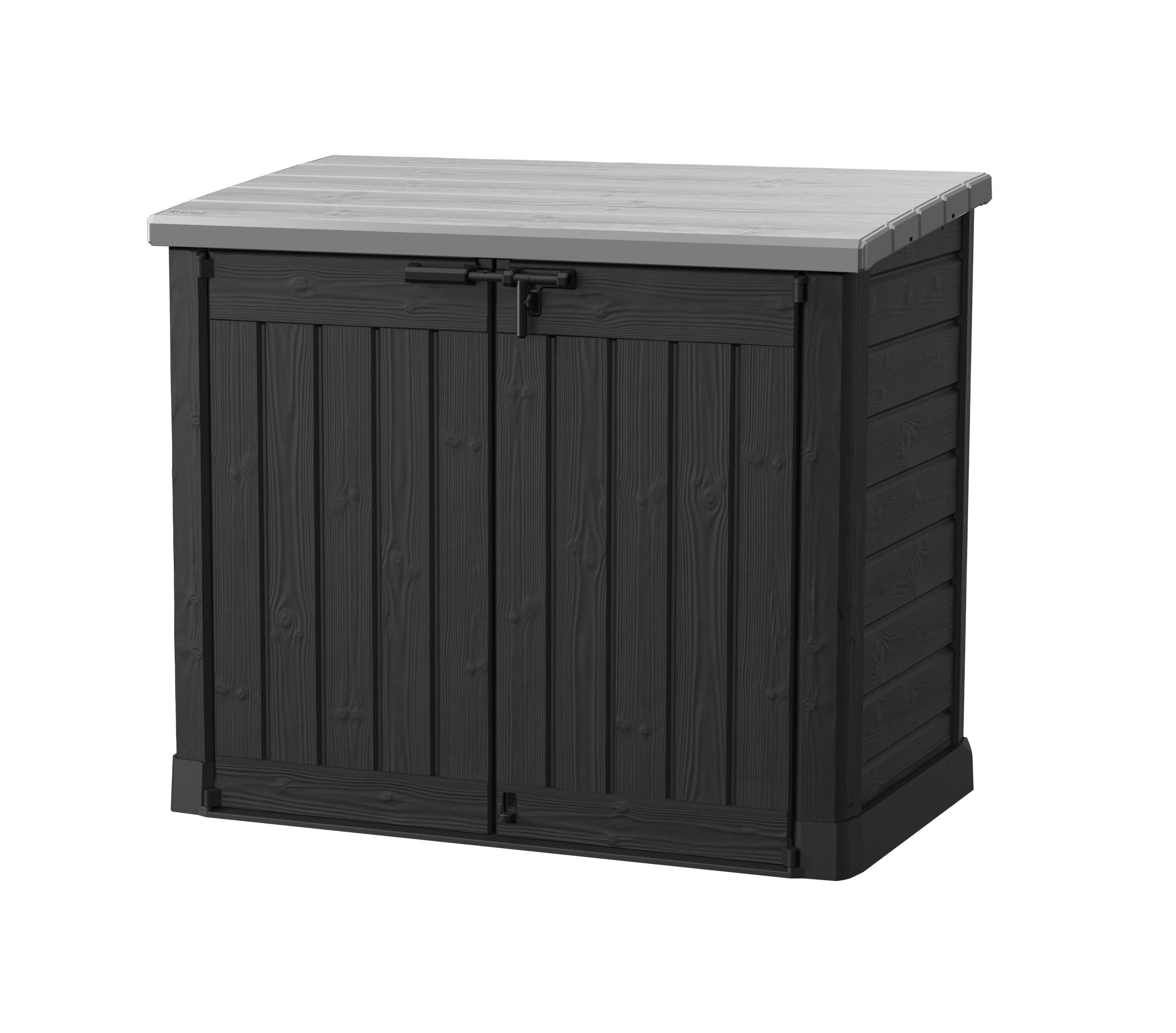 Koll Living Garden Mülltonnenboxen von 848- bis 2020 Liter wählbar - aus Wetter- & UV-festem Kunststoff - mit Gasdruckfedern und Belüftungsystem (Typ 3-1200 Liter - anthrazit)