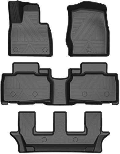 1 Satz Auto Gummimatten Fußmatten für Ford Explorer 2020 2021, Allwetter-voller wasserdichter, rutschfester Autoteppich-Innenraumzubehör