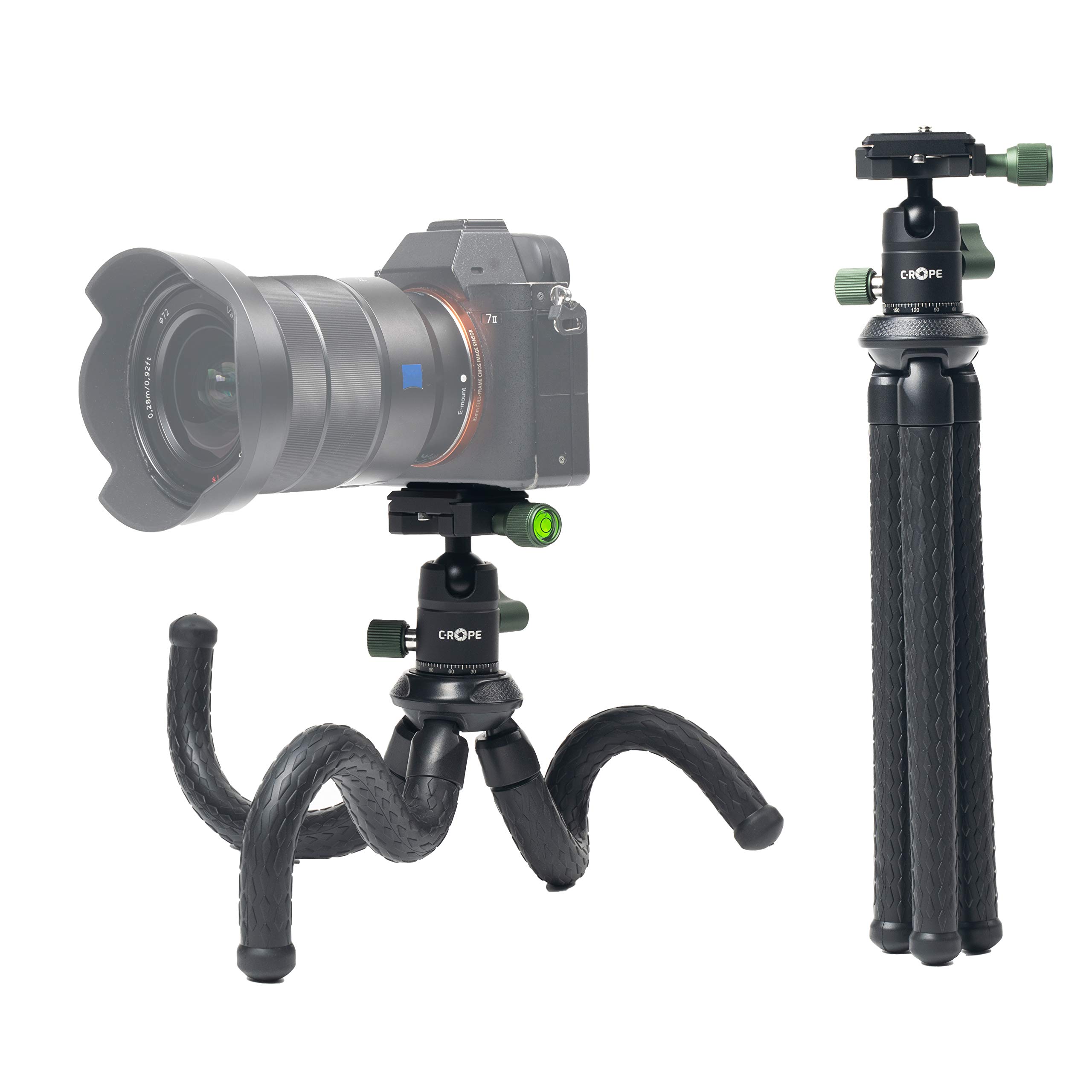 C-Rope Flexibles Kamerastativ CREATORPOD mit 360 Grad Kugelkopf, Traglast bis 2kg, Arca Swiss, Kamera Stativ