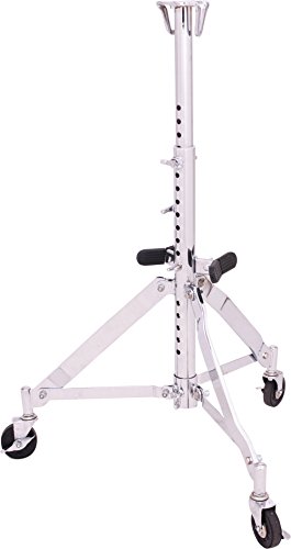 LP Latin Percussion LP290S Congaständer Doppelcongaständer Slide Mount, für unterschiedliche Größen, höhenverstellbar, arretierbare Rollen, klappbar, Mounting Brackets