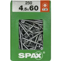 SPAX Schrauben Frankreich Univ Tftx 4,5 x 60, T20, mit Box 250 Stueck