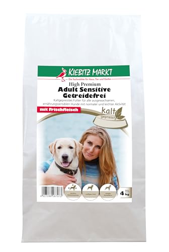 Kiebitzmarkt High Premium Hundefutter Trockenfutter kaltgepresst Adult Sensitive getreidefrei (5 kg)