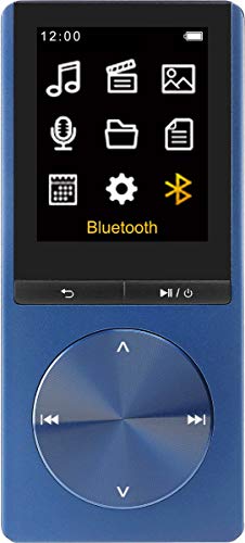 Difrnce MP1820BT 4GB blau Bluetooth Multimedia-Player MP3-Player Bis zu 25 Stunden Musikgenuss/bis zu 8 Stunden Videos