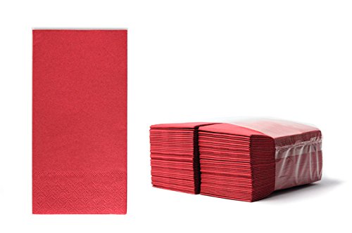Zelltuchservietten Tissue 33x33 cm, 2-lagig, 1/8 Falz rot, 1280 Stück je Karton, Servietten intensive Farben, hochwertige Tischdekoration günstig kaufen