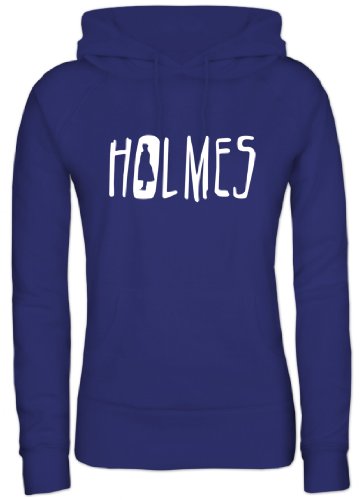Shirtstreet, Holmes, Damen/Lady Kapuzen Hoodie Pullover, Größe: S,Royal Blau
