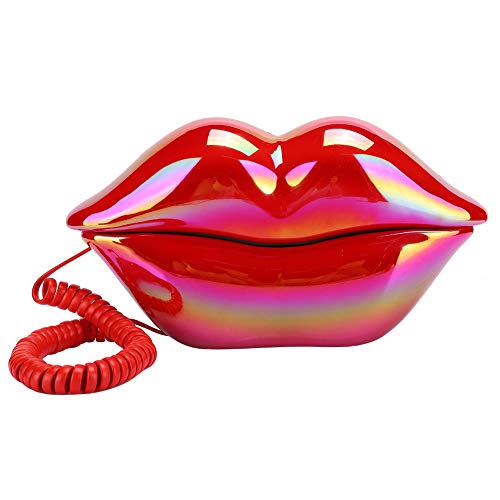 Goshyda Schnurgebundenes Telefon, einzigartiges Festnetztelefon mit roten Lippen Festnetztelefon für Hotel/Zuhause
