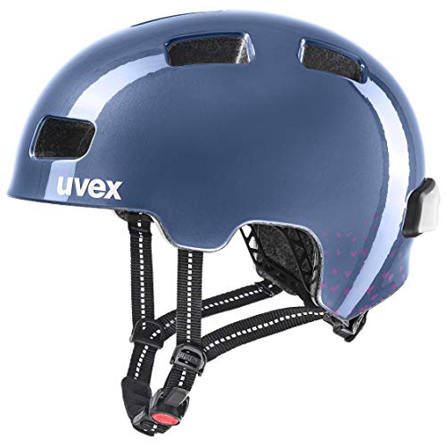 uvex city 4 Mini me - leichter City-Helm für Damen und Herren - inkl. LED-Licht - individuelle Größenanpassung - midnight-berry - 58-61 cm