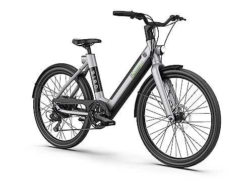 SachsenRAD xBird Urban City-Bike C6F Connect Mit Diebstahlschutz APP | Modernes Design E-Bike Elektrofahrrad mit Integriertes LCD Display und StVZO-zugelassene LED-Leuchten für 150-180CM-Hellgrau