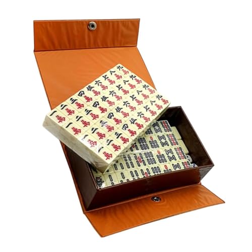 ppARK Mahjong 1 Set Reise-Freizeit-Mahjong, klassisches Sammelspielzeug, chinesisches traditionelles Mahjong für die Freizeit mit der Familie Mahjong Spiel