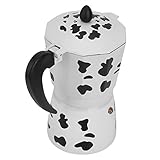 Tomanbery Herd Kaffeekanne Kaffeemaschine Kanne Fast Work Aluminium Wärmeisolierung Kaffeemaschine mit ergonomischem(9 Cups Milk Cow Color 450ML)
