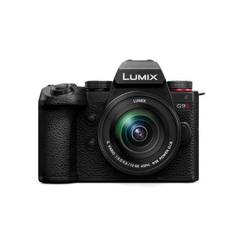 Panasonic LUMIX DC-G9M2ME Micro Four Thirds spiegellose Kamera Lumix G Vario 12-60mm F3.5-5.6 Objektiv, 25,2MP, 4K 120p/100p & 5,7K 30p/25p, Phasen-Hybrid-AF, OLED LVF, Bluetooth, Schwarz