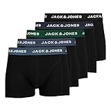JACK & JONES Herren Unterhosen Shorts Boxershorts Trunks 5er Pack, Farbe:Schwarz, Wäschegröße:2XL, Artikel:- Black/Blue
