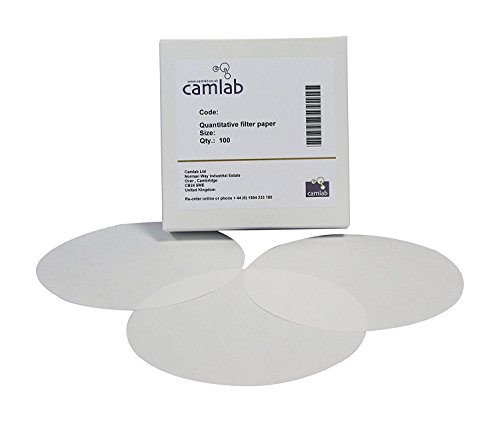 camlab 1172414 Grade 11 [41] Quantitative Filter Papier, schnelle Filterung, ashless, 60 mm Durchmesser (100 Stück)