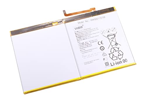 vhbw Li-Polymer Akku 6650mAh (3.8V) für Tablet Pad Huawei MediaPad FDR-A01w, FDR-A03L, M2 10.0, M2 10.0 Premium Edition