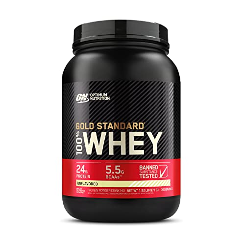 Optimum Nutrition 1085773 Gold Standard 100% Whey Unflavored 1.92Lbs