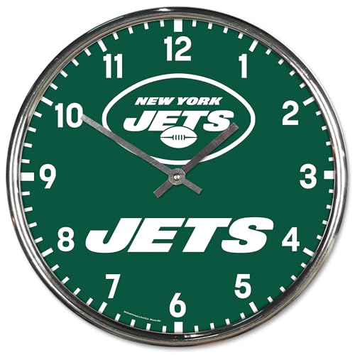 WinCraft New York Jets Wanduhr Chrom