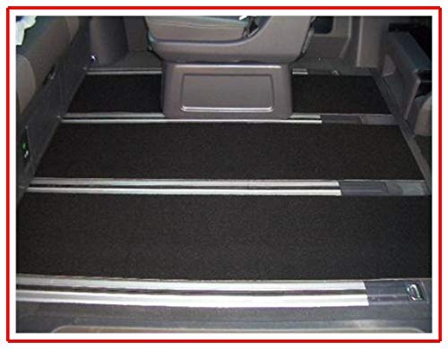 DSX Gastraum Teppich Fußmatten hinten 3-teilig passend für VW T5 Multivan ab 2003 mit Schienen