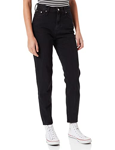 Calvin Klein Jeans Damen MOM Jeans, Denim Black, 31W Regulär