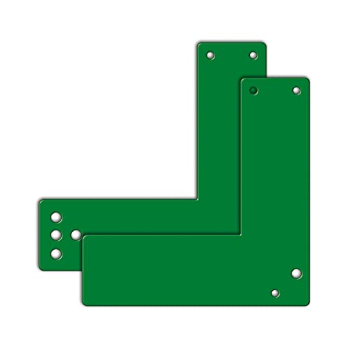 Zubehör für EH-Türwächter, Montageplatte grün für Glasrahmentüren