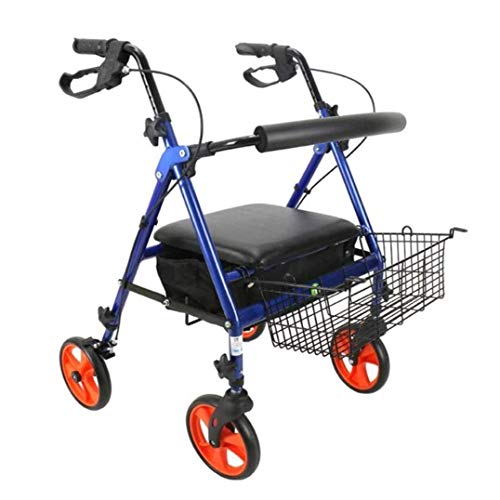 Gehhilfe für Senioren Rollator Radrollator für ältere Menschen mit Behinderung Riemenscheiben-Klappwagen Gehhilfe Einkaufswagen Alles ist in Ordnung