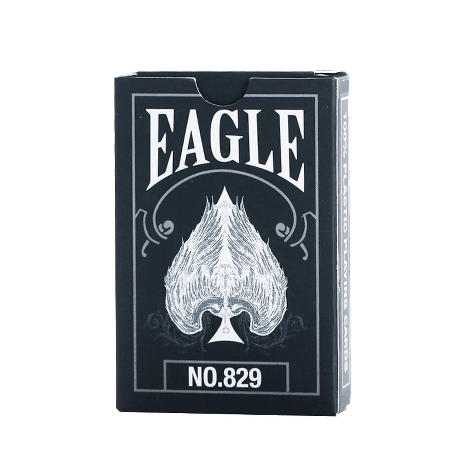 TX GIRL Schwarz Plastik Poker Karten Magie Eagle-PVC-Spielkarten Casino Deck wasserdichte Spielkarten 58 * 88mm (Color : 1 Deck)