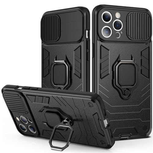 CIBOS Kameraschutz-Rüstungs-Telefonhülle für iPhone 13 14 Pro Max 12 11 XR XS Max 14 Plus 13 Bumper Ringhalter Rückabdeckung, T1, für iPhone X oder XS