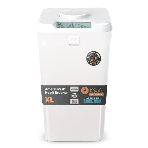 Kitchen Safe Verschlussbehälter mit Zeitschaltuhr White Lid + XL White Base