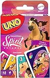 Mattel Games GXD73 - DreamWorks Spirit - frei und ungezähmt UNO-Kartenspiel mit 112 Karten mit Bildern zum Film, Spieleabend, Geschenk für Kinder ab 7 Jahren
