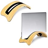 kalibri Laptop Ständer Notebook Stand - Halterung aus Holz 3x Silikoneinsatz für MacBook Air/Pro/Pro Retina/Tablet iPad - Bambus