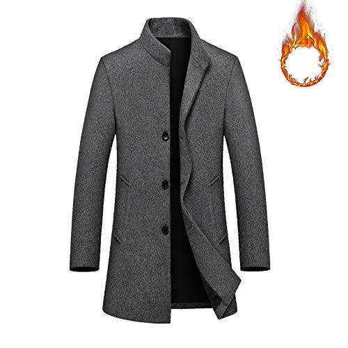 Herren Winter Mantel Lang Regular Fit Wintermantel Elegant Jacke für Business Freizeit（M-4XL）