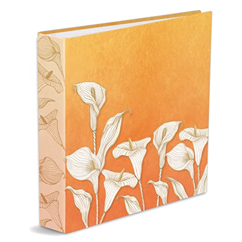 Fotoalbum, 32 x 31 cm, Orange, 40 Blatt gelocht, weiß