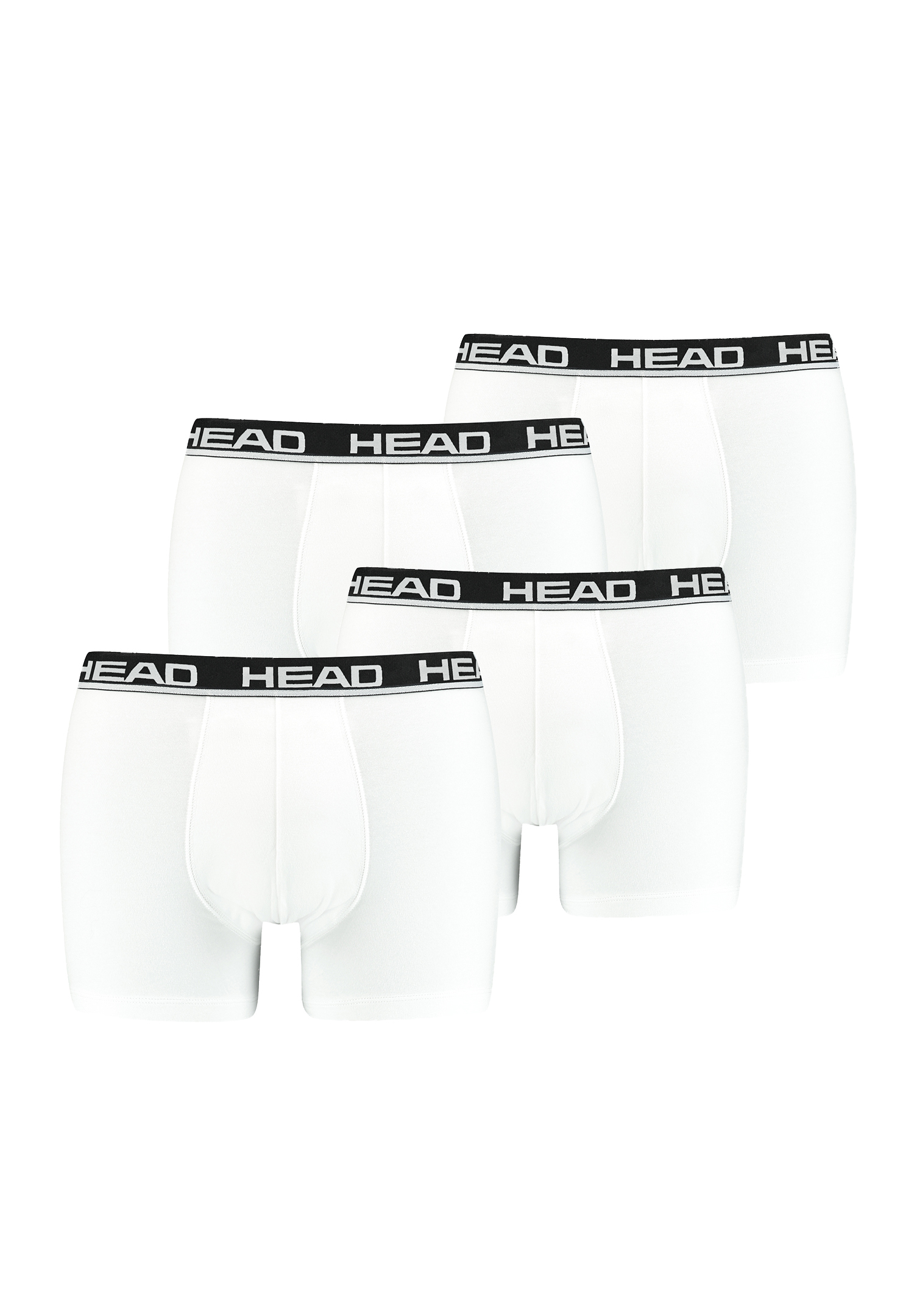 HEAD Herren Boxer Short Underwear (6er Pack) (L, White/White)