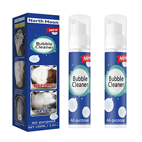 Spülfreies Allzweck-Reinigungsspray, 100ML Blasenreiniger, Schaumreiniger, North Moon Bubble Cleaner, Blasenreiniger Schaum, Bubble Cleaner Schaum, Allzweck Schaumreiniger (2 Stück)