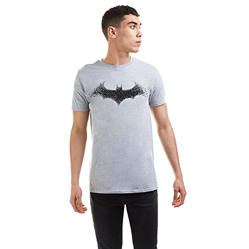 DC Comics Herren Batman - Bat Logo T Shirt, Grau (Grey Heather Hgy), M EU