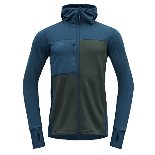 Devold - Nibba Hiking Jacket with Hood - Merinojacke Gr M blau